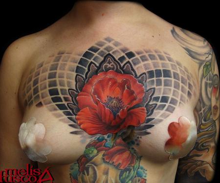 Melissa Fusco - Tube Torus/mandala/poppy chest piece